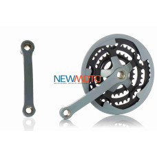 Зірки передні 48х38х28Т із захистом та шатуном 170mm (сірий)