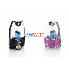 Лампа фары BA20D 12V 35/35W синяя, с отражателем "WOYE" (2 уса)
