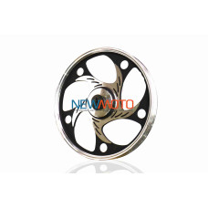 Диск колеса передній 17"-1.40 Alpha/Active d12, литий, посилений, чорний #коло