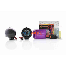 Аудиосистема 2.0 MP3 (USB/SD), пульт, сигнализация "F6" (черная)