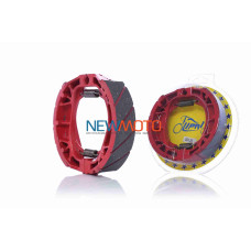 Колодки гальмівні (барабан) GY6 10/12", LEAD, Delta пряма пружина "LIPAI" (клас A, червоні)