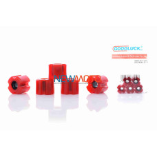 Втулки скольжения штанги косы комплект 23.5-8mm 5шт авиакомпозит+силикон красные
