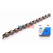 Цепь приводная вело 1/2"-1/8" 'КМС' (S1, 112L, коричневая)