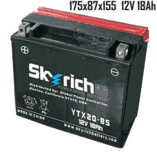 Аккумулятор 18Ah 12V Skyrich YTX20-BS SLA 175x87x155