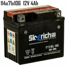 Аккумулятор 4Ah 12V Skyrich YTX5L-BS SLA 114x71x106