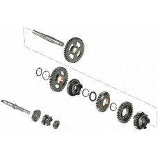 JS150-3 Первичный и вторичный вал КПП двигателя Jianshe 157FMJ F25